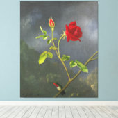 Toile MARTIN JOHNSON HEADE - Rose rouge avec gorge rubis (Insitu (Plancher de Bois))