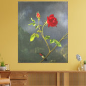 Toile MARTIN JOHNSON HEADE - Rose rouge avec gorge rubis (Insitu(Salon))