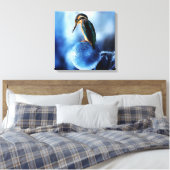 Toile Martin-pêcheur d'hiver unique sur la bulle gelée (Insitu(Chambre))