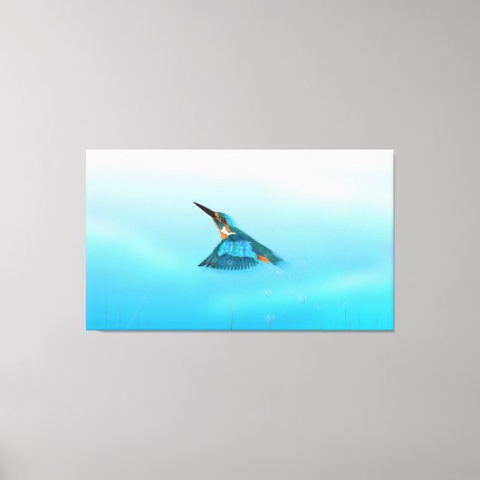 Toile martin-pêcheur oiseau (Recto)