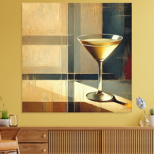 Toile Martini de style moderne du milieu du siècle dans (Insitu(Salon))