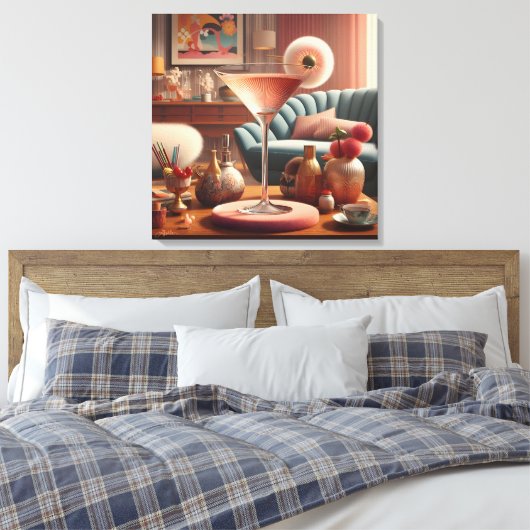 Toile Martini Fleur de Cerisier Atomique (Insitu(Chambre))