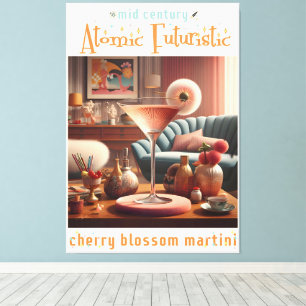 Toile Martini Fleur de Cerisier Atomique