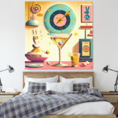 Toile Martini lapin atomique Futuriste du milieu du sièc (Insitu(Chambre))