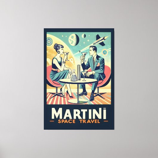 Toile Martini Space Travel Affiches de l'équipage de con (Recto)