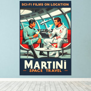 Toile Martini Space Travel Poster Films Sci-Fi Dans L'Es