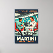 Toile Martini Space Travel Poster Films Sci-Fi Dans L'Es (Recto)