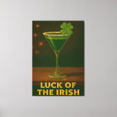 Toile Martini Trèfle Chance de la Saint-Patrick (Recto)