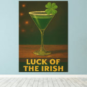 Toile Martini Trèfle Chance de la Saint-Patrick (Insitu (Plancher de Bois))