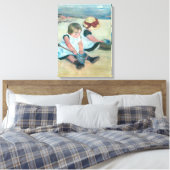 Toile Mary Cassatt - Enfants jouant sur la plage (Insitu(Chambre))
