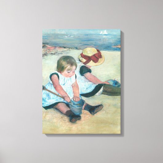 Toile Mary Cassatt - Enfants jouant sur la plage (Recto)
