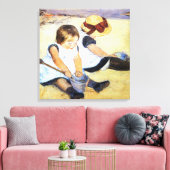 Toile Mary Cassatt - Enfants jouant sur la plage (Insitu(Salon))