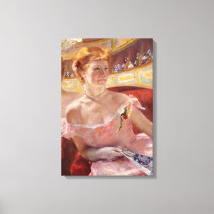 Toile Mary Cassatt - Femme au collier de perles dans une