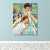 Toile Mary Cassatt - Jeune mère coudre (Insitu (Plancher de Bois))