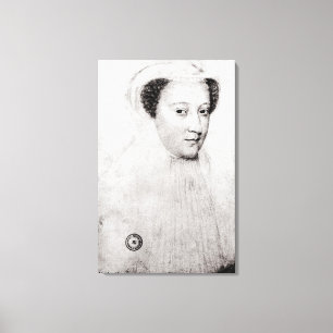 Toile Mary, reine des Ecossais dans le deuil blanc, 1560