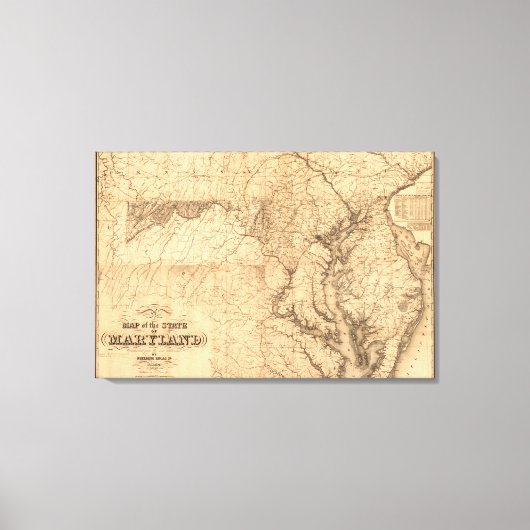 Toile MarylandCarte panoramiqueMaryland (Recto)