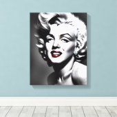 Toile Marylin Monroe Portrait (Insitu (Plancher de Bois))