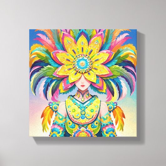 Toile Máscara de flor para o carnaval  (Recto)