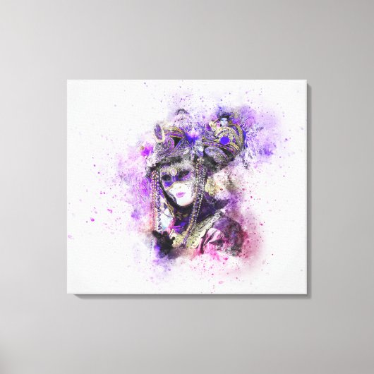 Toile Mascarade aquarelle (Recto)