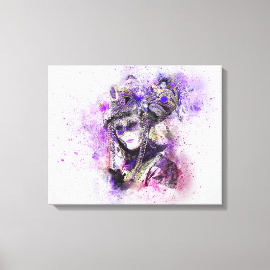 Toile Mascarade aquarelle (Recto)