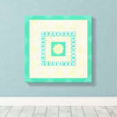 Toile Masi fidjien traditionnel dans les tons d'été (Insitu (Plancher de Bois))