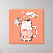 Toile mason jar daisies mort (Recto)