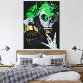Toile Masque à gaz toxique : Flammes néon (Insitu(Chambre))