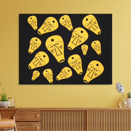 Toile masque abstrait authentique (Insitu(Salon))