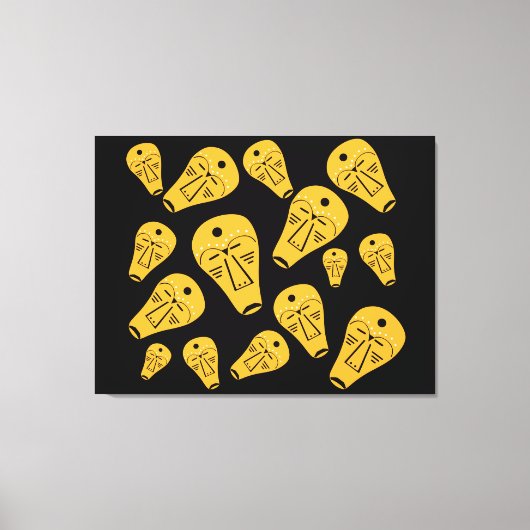 Toile masque abstrait authentique (Recto)