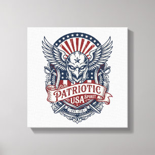 Toile Masque de gardien patriotique inspiré de la libert