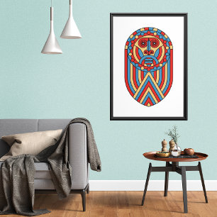 Toile Masque de lion africain