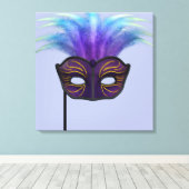 Toile Masque de mascarade violet pour la fête du carnava (Insitu (Plancher de Bois))