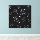 Toile Masque noir tribal autochtone Abstrait (Insitu (Plancher de Bois))