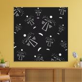 Toile Masque noir tribal autochtone Abstrait (Insitu(Salon))