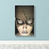 Toile Masque pointé Masque Femme Visage Étiquette Impres (Insitu (Plancher de Bois))