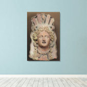 Toile Masque punique représentant Demeter (Insitu (Plancher de Bois))