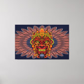 Toile Masque rituel du roi guerrier tribal (Recto)