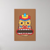 Toile Masque Tiki Hawaïen (Recto)