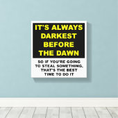 Toile Masquer les corps avant l'aube Poster drôle (Insitu (Plancher de Bois))