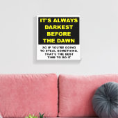 Toile Masquer les corps avant l'aube Poster drôle (Insitu(Salon))