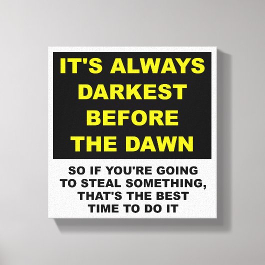 Toile Masquer les corps avant l'aube Poster drôle (Recto)