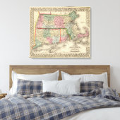 Toile Mass, Conn, RI Map par Mitchell (Insitu(Chambre))