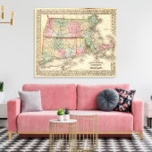 Toile Mass, Conn, RI Map par Mitchell (Insitu(Salon))