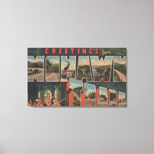 Toile Massachusetts - Salutations de la piste Mohawk (Recto)