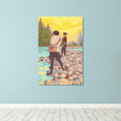 Toile MassachusettsScène de pêche à la mouche pour femme (Insitu (Plancher de Bois))