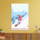 Toile MassachusettsSnowboarder scène (Insitu(Salon))