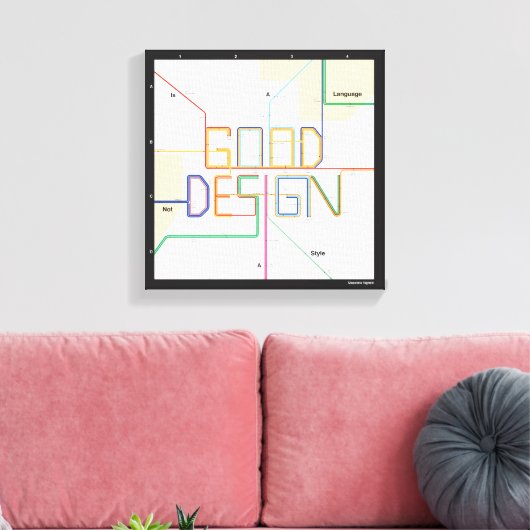 Toile Massimo Vignelli Bon Design Canvas (Insitu(Salon))