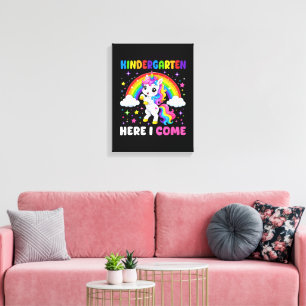 Toile Maternelle me voilà Licorne Rentrée scolaire