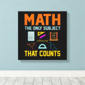 Toile Math Sujet Counts Mathématique Math Enseignant (Insitu (Plancher de Bois))