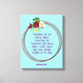 Toile Mathew 6: 24 | Citations bibliques motivationnelle